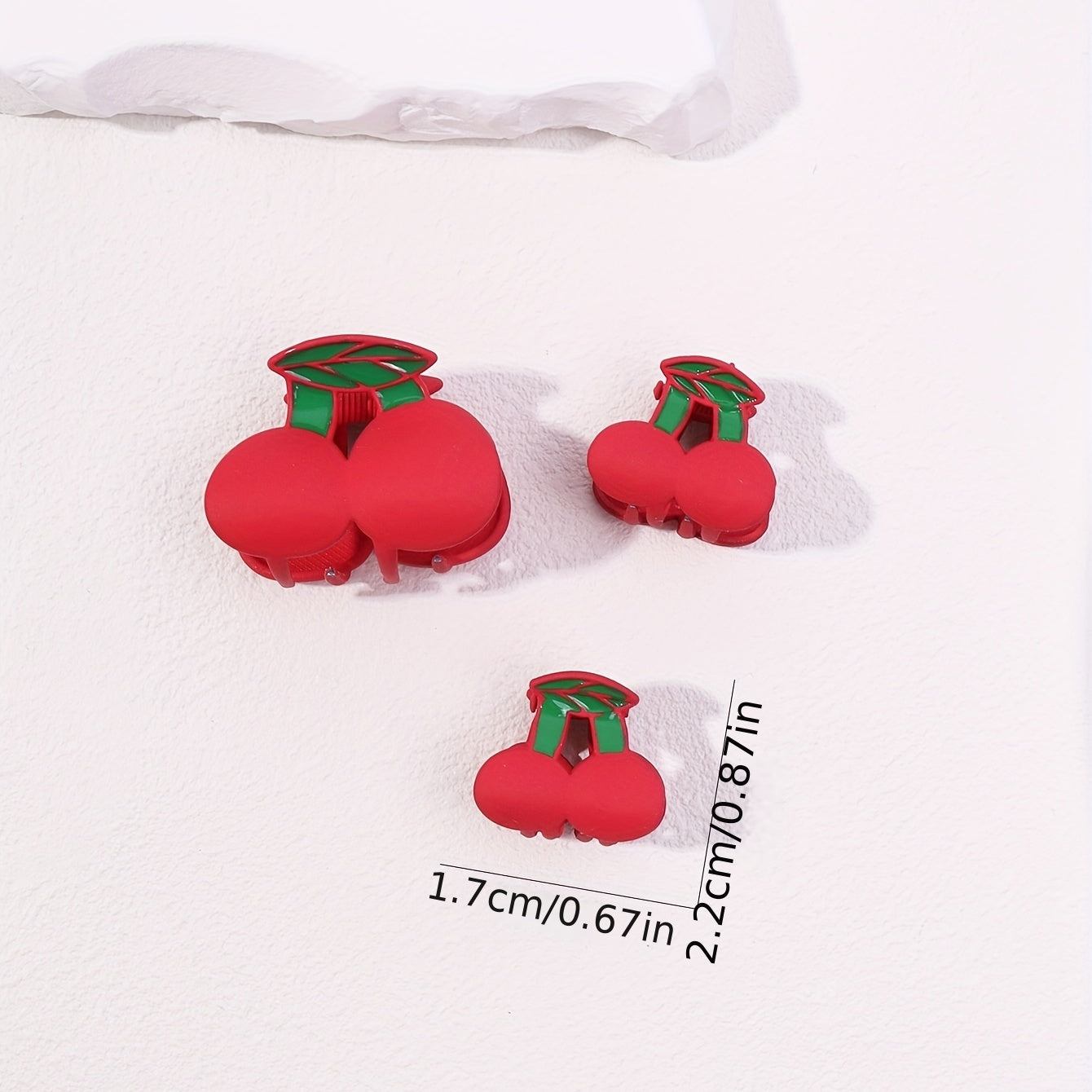 3pcs Cherry Shaped Hair Claw Clip for Girls Baby Sweet Hair Clip