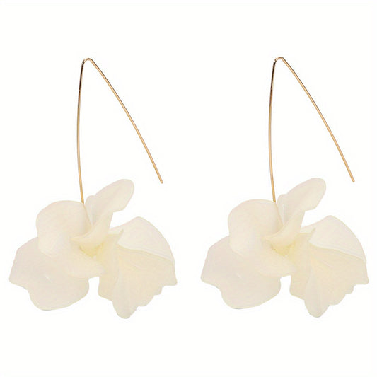 Exaggerated Flower Boho Dangle Earrings Resin Jewelry Female Gift