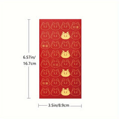 6pcs Year Of The Dragon Red Packet Lucky Money Envelopes