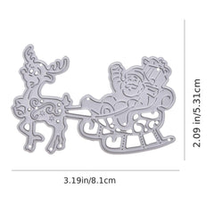 Deer Santa Claus Metal Cutting Dies for DIY Scrapbooking & Card Making