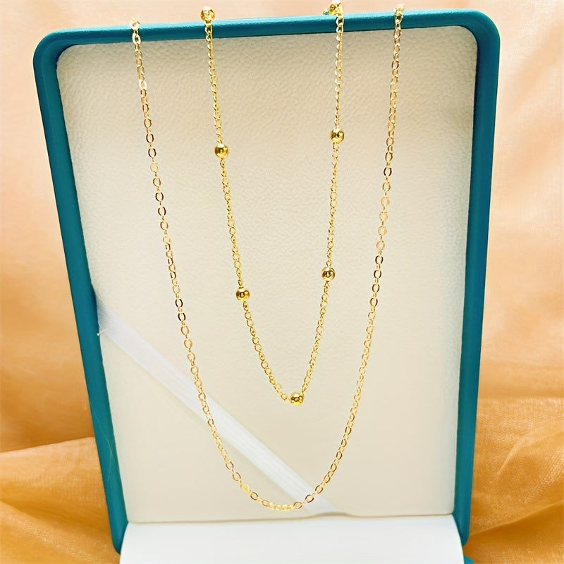 Double Layers Chain Necklace Clavicle Chain Set