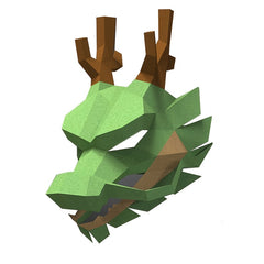 DIY Origami Paper Puzzle 3D Animal Dragon Headgear Paper Model Puzzle
