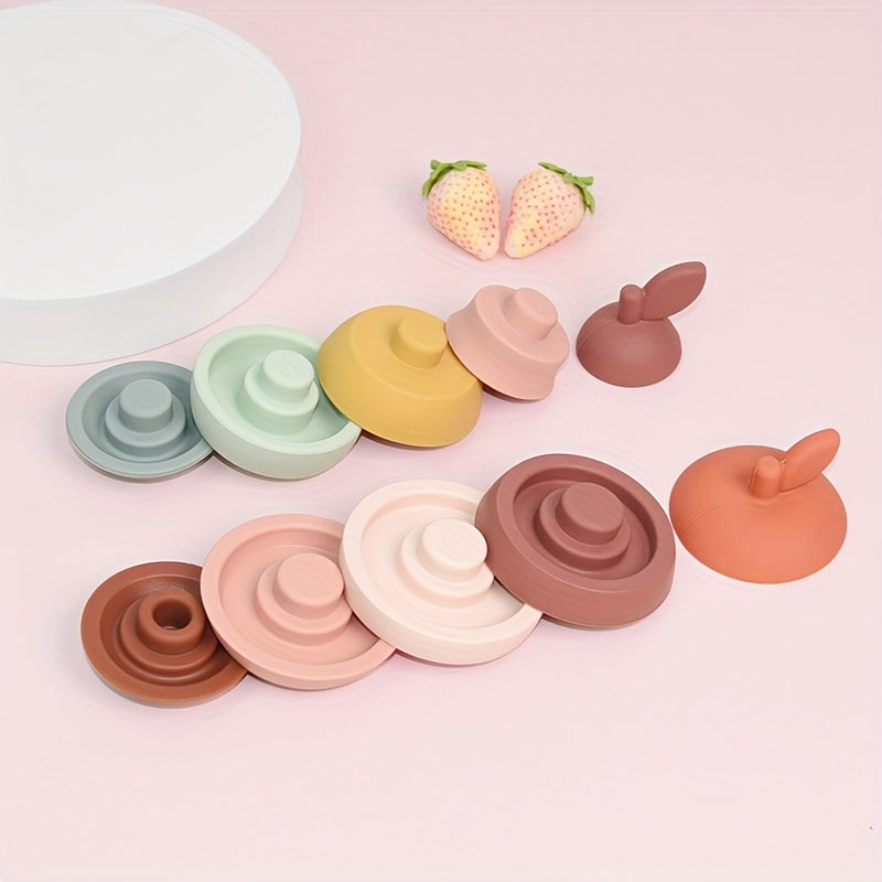 Silicone Fruit Shape Building Blocks & Nesting Toys