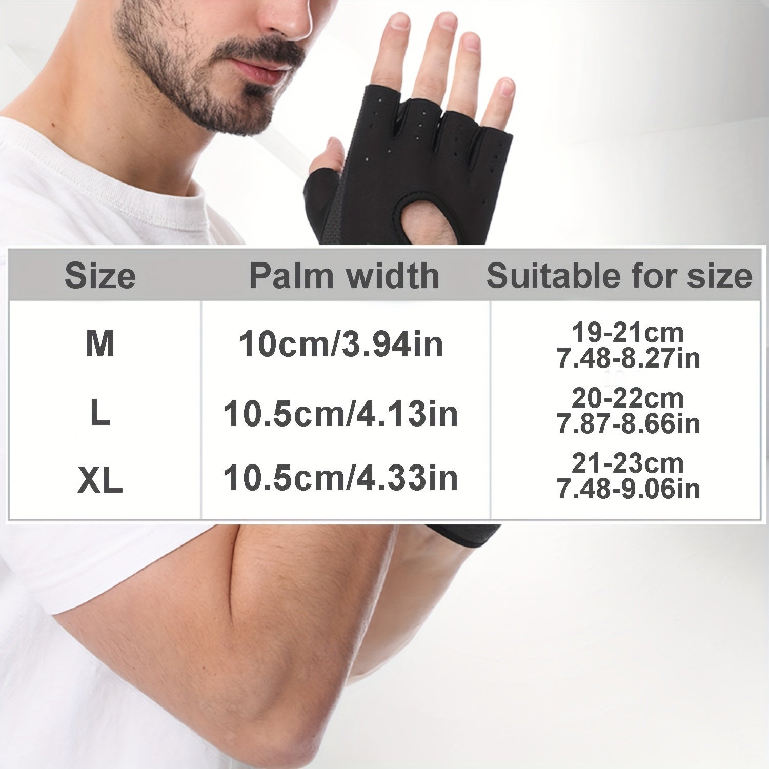 Solid Fingerless Gym Gloves Non slip Fitness Sports Gloves