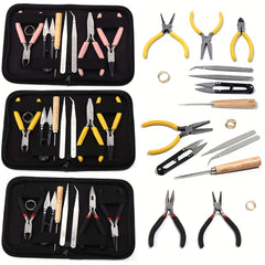 DIY Jewelry Making Tool Set 8pc Pliers Scissor Tweezers Jump Ring Opener Awl