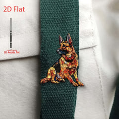 Stylish 2D Acrylic De Mu Brooch DIY Accessory