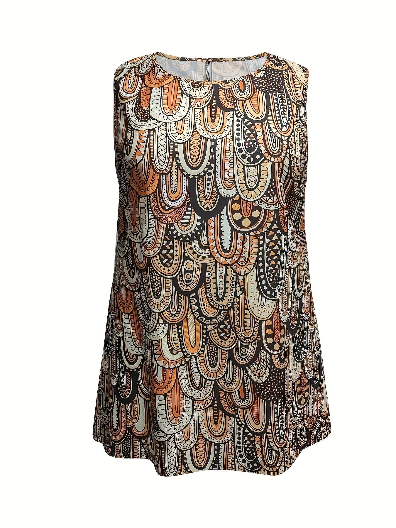  Boho Paisley Print Tank Top