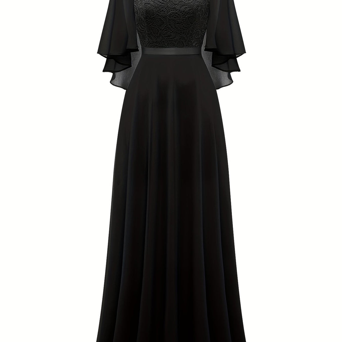 Lace Aline Bridesmaid Dress Crew Neck For Wedding Party