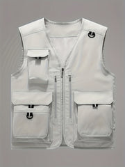 Men's Summer Outdoor Vest Breathable Zip Up & Thin Sleeveless Jacket