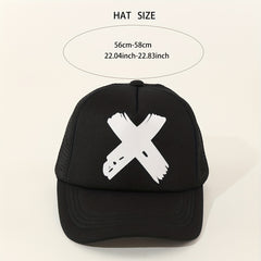 Printed Trucker Hat Mesh Breathable Baseball Cap Unisex Dad Hats
