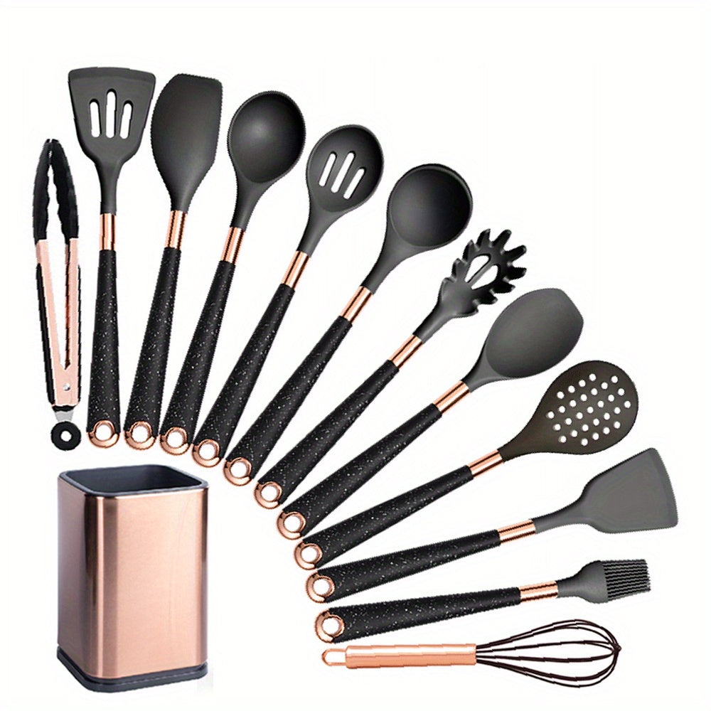 Silicone Utensil Set Non Stick Kitchen Tools Washable Cooking Utensils Kit