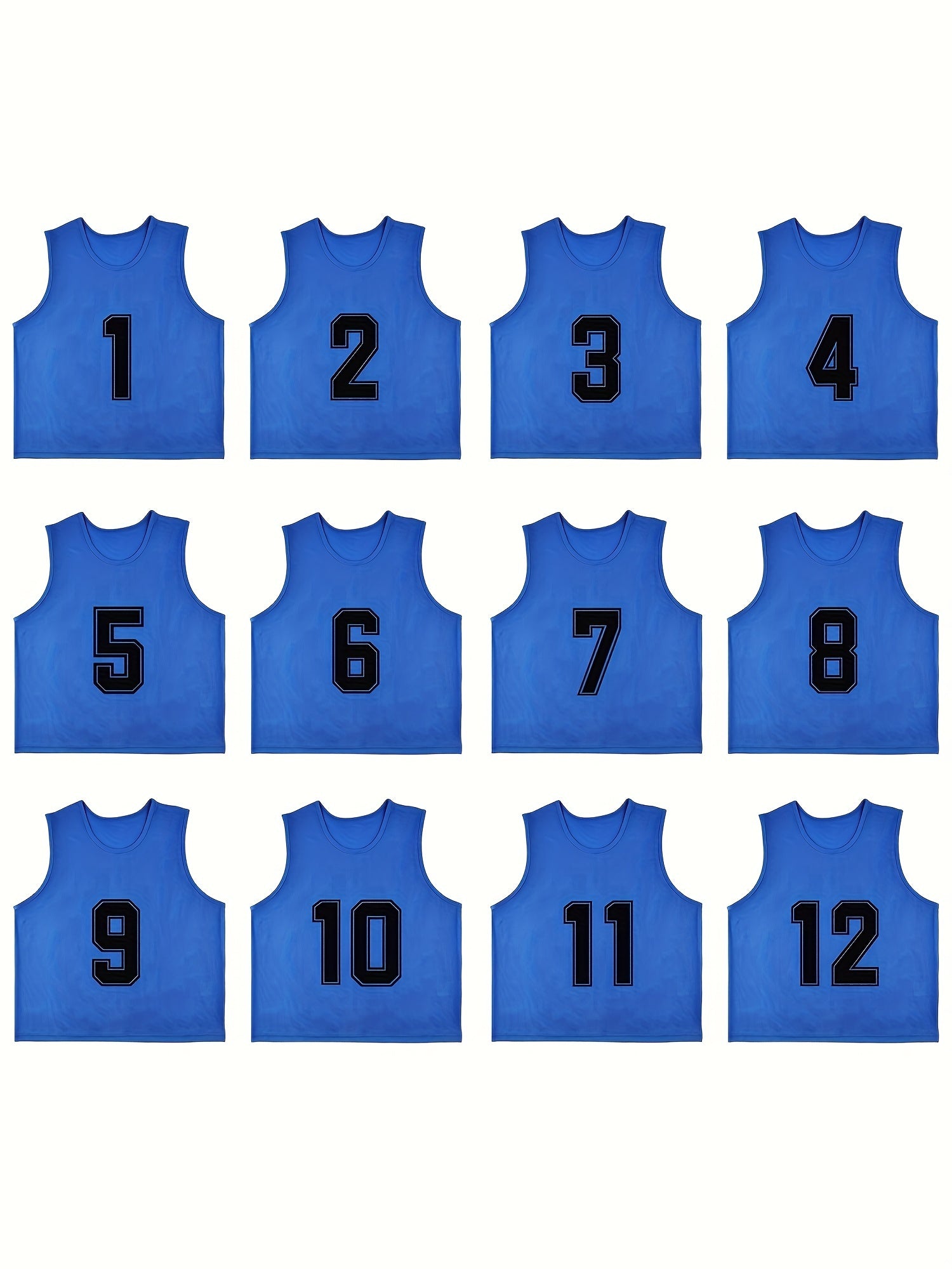 12 Mesh Scrimmage Team Vests Pinnies Jerseys - Adult Soccer Bibs