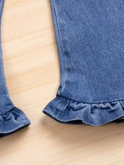 Girls Denim Flare Bell Bottom Pants for All Seasons