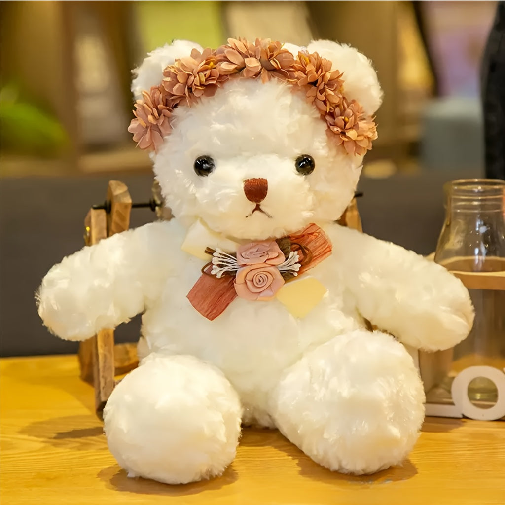 Brown Teddy Bear Plush Toy 11.8 Inches Huge Head Safety Birthday Gift