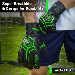 Goalie Gloves Fingersave 4mm Latex Soccer Gloves