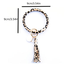 Leather Tassel Keychain for Women & Girls - Car Accessory Key Ring