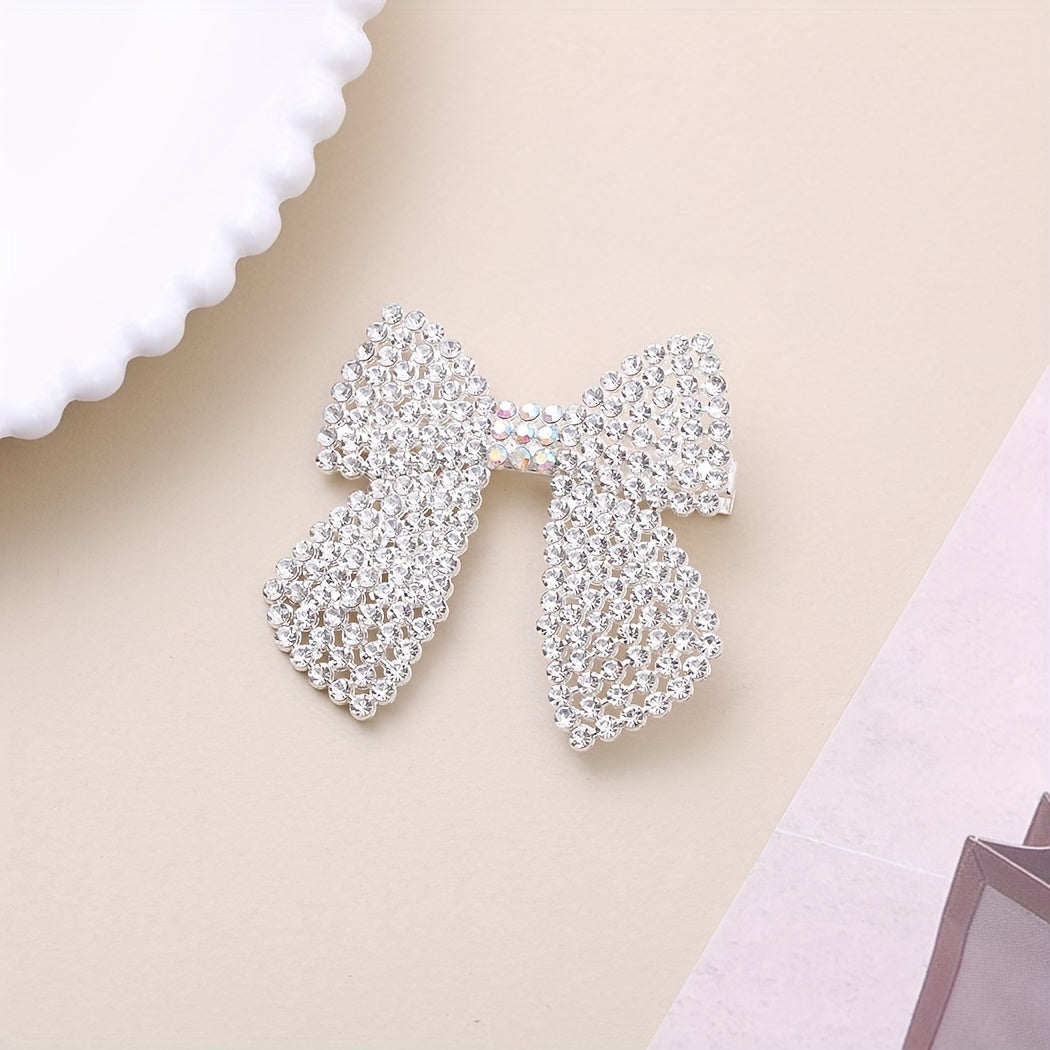 Rhinestone Boe Hair Clip Glitter Duck Billed Clip for Hair Bang Braids