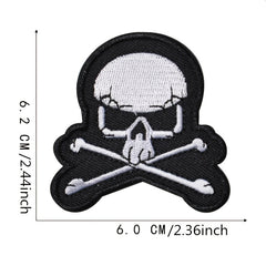 Boys Cartoon Skull Embroidery Patches DIY Decorative Clothes Holiday Gift