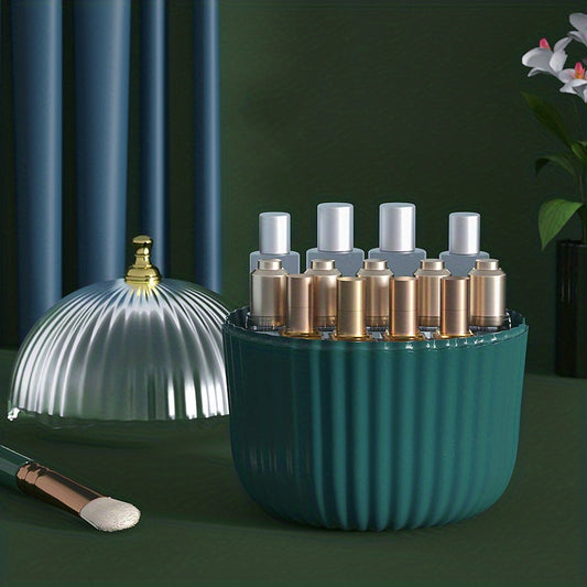 Dustproof Cosmetic Organizer with Transparent Lid