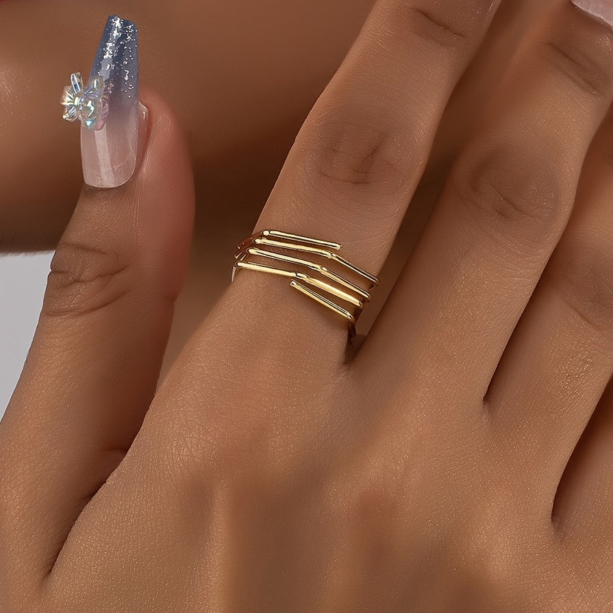 Golden Wrap Ring Hip Hop Style Layers Special Daily Decor