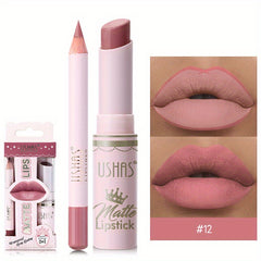 Matte Liquid Lipstick Lip Liner Set Nude Lip Gloss