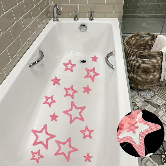 10pcs Star Shaped Bathtub Sticker Non Slip Self Adhesive