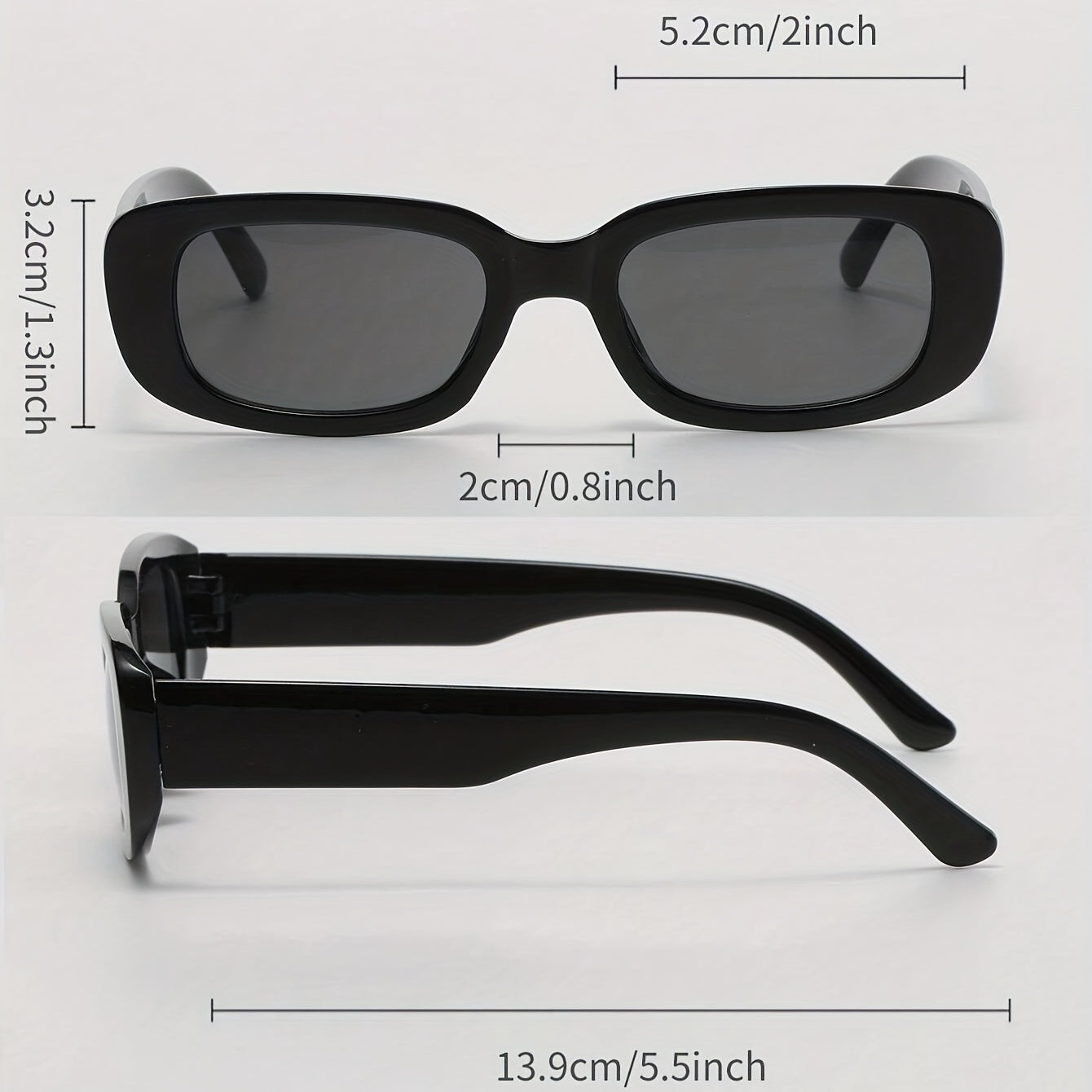 3pcs Men's Square Frame Polarized Sunglasses UV Protection