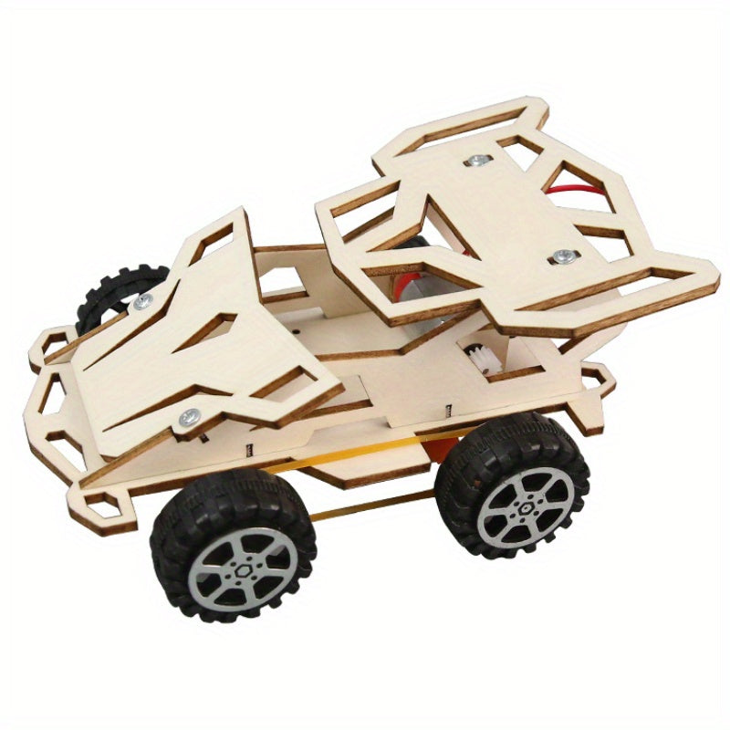 DIY 4WD Racing Car Kit with Plywood Frame
