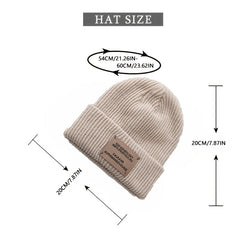 Vintage Woolen Beanie Hat Women's Cap Autumn Winter Cold Cap