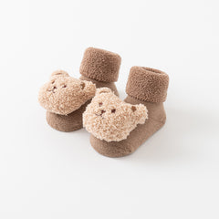 Adorable Bear Decorated Non Slip Socks for Kids