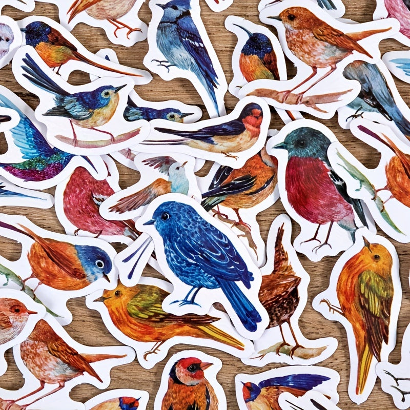 46 Pcs Adorable Animal Sparrow Stickers for Scrapbooking Labeling Journaling