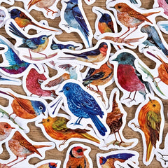 46 Pcs Adorable Animal Sparrow Stickers for Scrapbooking Labeling Journaling