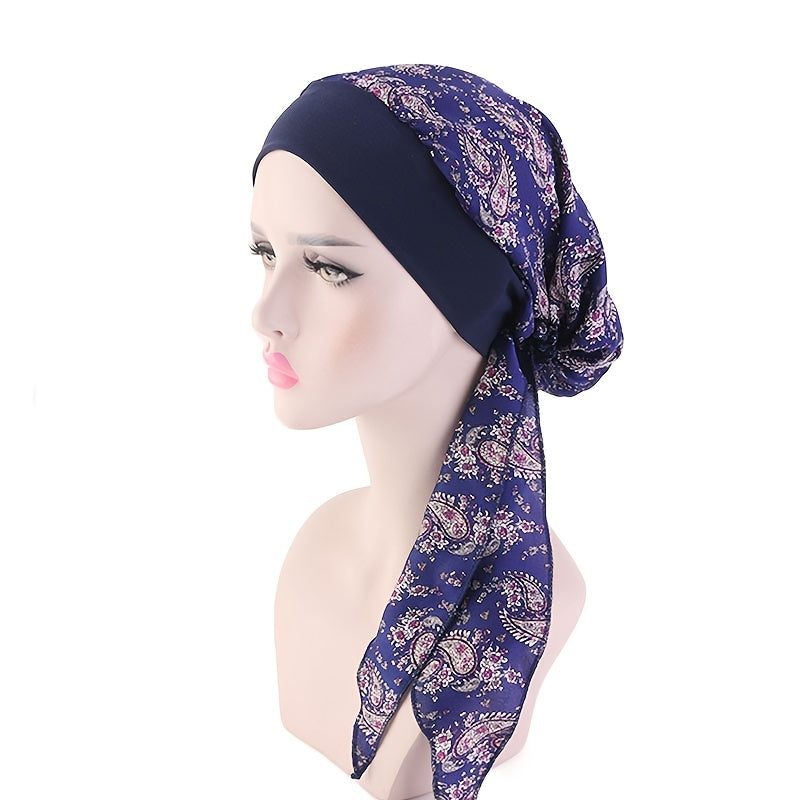 Elastic Headband Braid Hat Head Scarf Tied Head Scarves Slip On Beanies