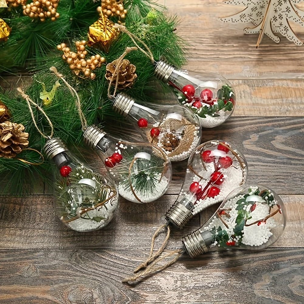 LED Hanging Bulb Christmas Ornaments Shatterproof Balls Decorations