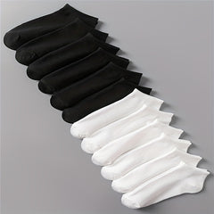 12 Pairs Women's Solid Ankle Socks - Comfy & Breathable Stockings