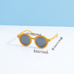 Girls Casual Polarized Sunglasses Vintage Round Frame UV Protection