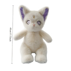 Witch Cat Plush Toy Soft Fluffy Stuffed Animal Purple Ears Eyes Mixed Colors