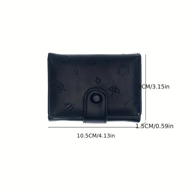 Cartoon Three Fold Short Wallet Card Holder Money Clip