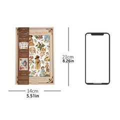 Washi Plant Themed Sticker Book for DIY Crafts and Scrapbooking