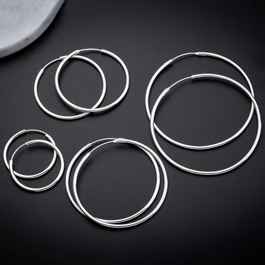 Women's Hoop Earrings Different Size Circle Earrings Classic Jewelry