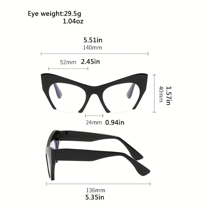 Vintage Cat Eye Women Glasses Metal Eyewear