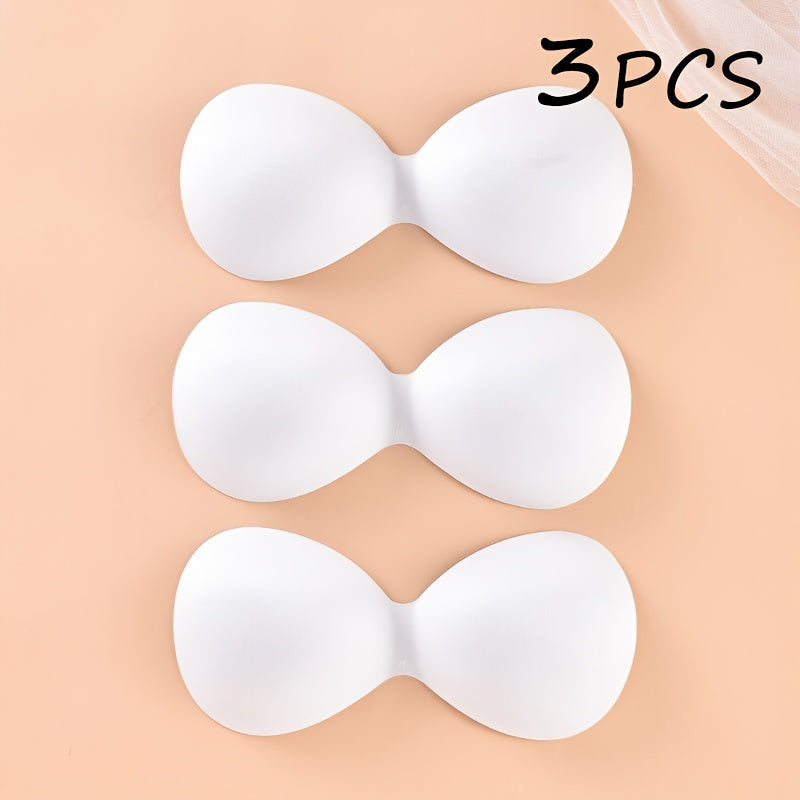 3pcs Soft Sponge Bra Insert Pads for Chest Enhancer Women's Lingerie Accessories