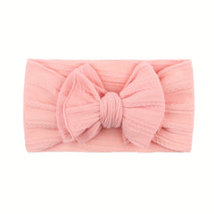 Jacquard Bow Soft Elastic Headband for Baby Girls