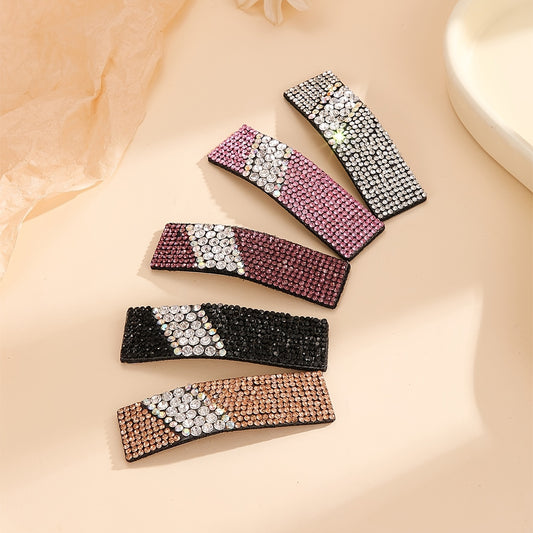 Colorful Rhinestone Hair Clip, Vintage Style Hair Accessory for Women