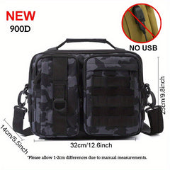 Men's Large Capacity Nylon Chest Bag with Shoulder Straps