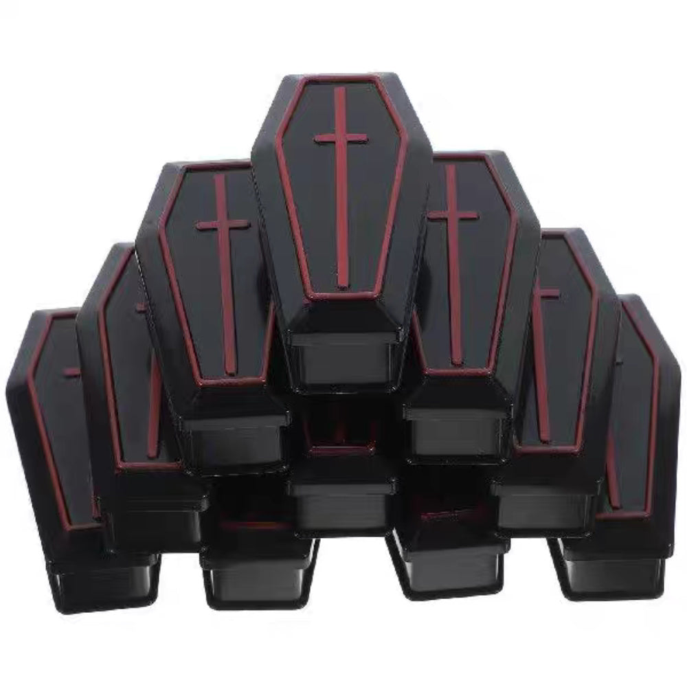 Halloween Coffin Party Gift Trays 7 Mini Coffin Decorations for Halloween Easter
