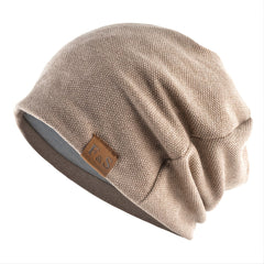 Warm Knitted Beanie Hat for Men and Women Solid Hip hop Style