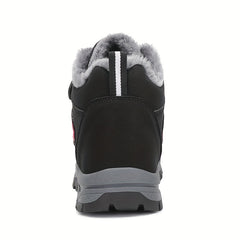 Plush Fur Lined Slip On Thermal Snow Shoes - Winter Sport Shoes