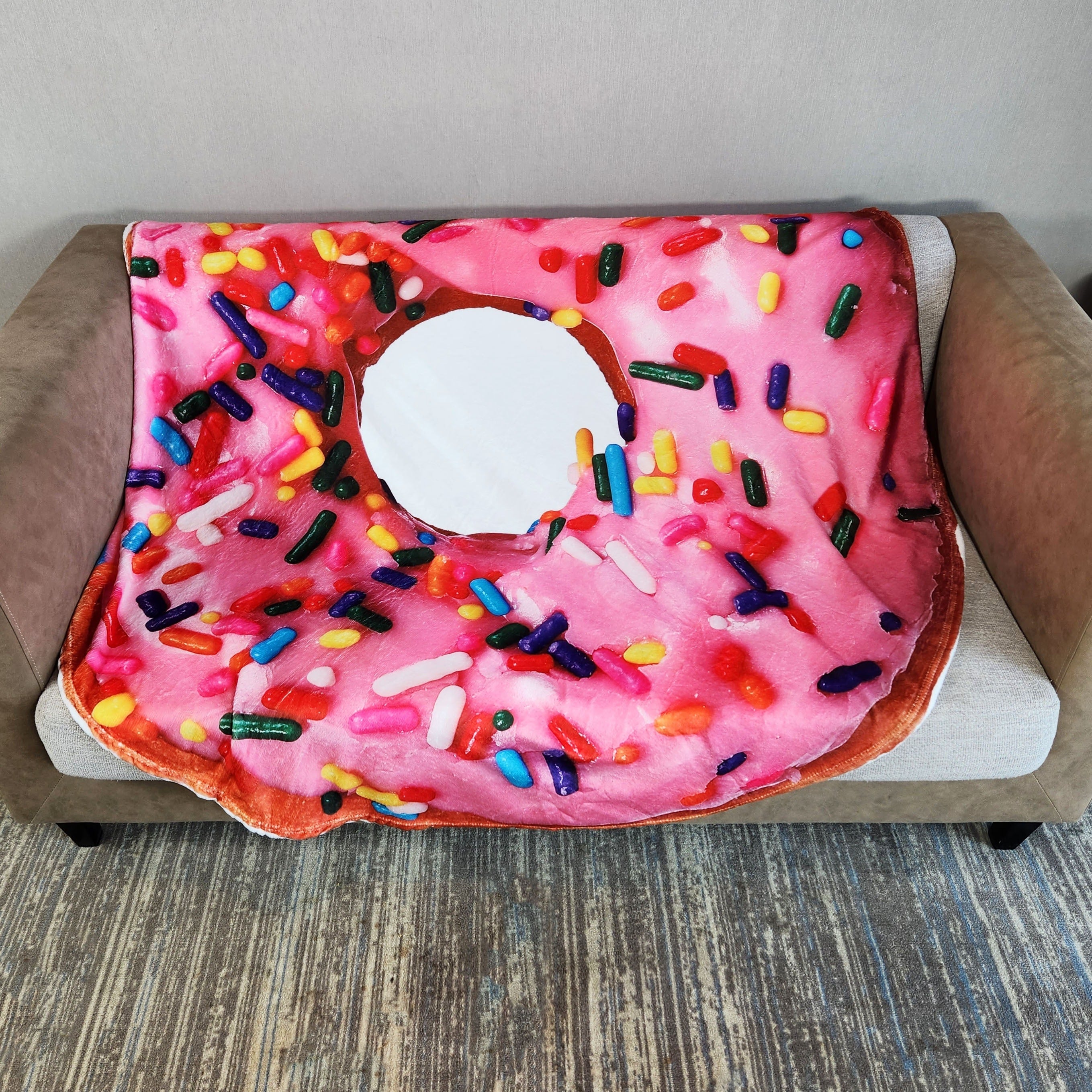Creative Simulation Donut Digital Printing Blanket Flannel Casual Blanket