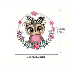 1pc Owl Animal Iron On Patches for DIY Heat Transfer Clothes TShirt